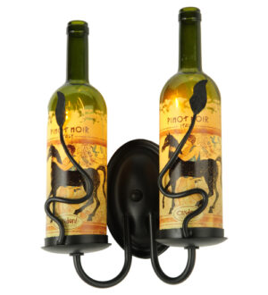 8677753 | 9"W Winery Personalized 2 LT Wine Bottle Wall Sconce