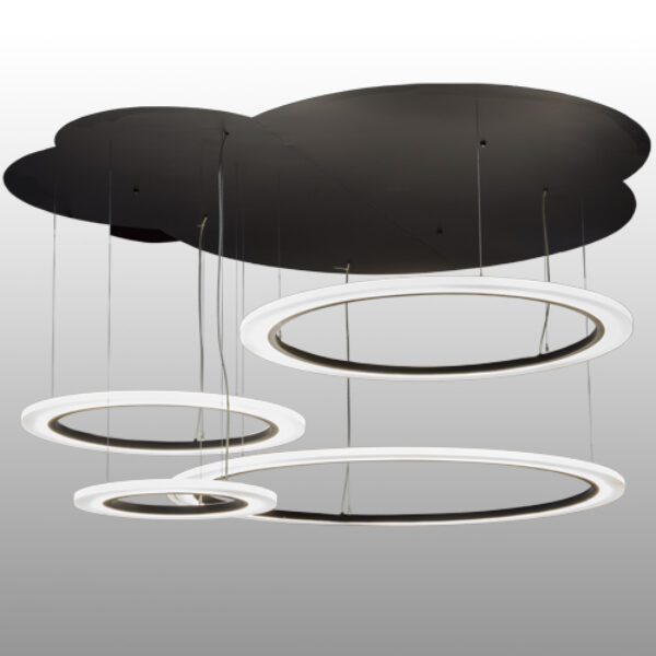 8677825 | 84" Wide Saturn Rings LED Cascading Pendant