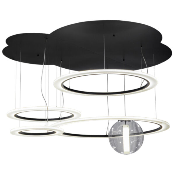 8677857 | 84" Wide Saturn Rings LED Cascading Pendant