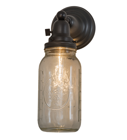 8678121 5.5"W Jelly Jar Wall Sconce Custom Contract Lighting