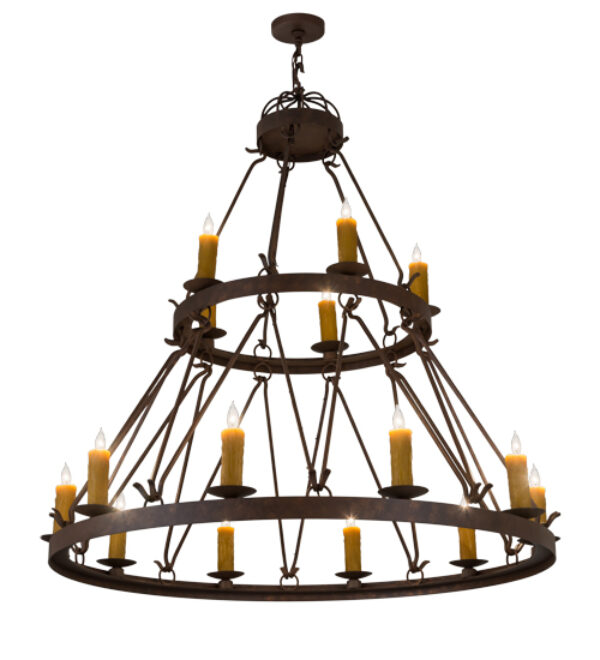 8678169 | 54" Wide Nathaniel 15 LT Two Tier Chandelier