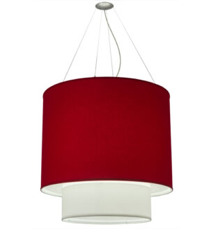 8678189 | 34" Wide Simple Drum Two Tier Textrene Pendant