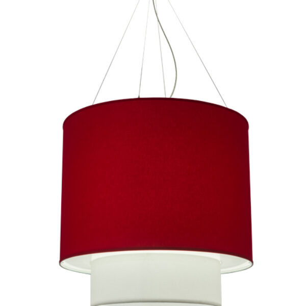 8678189 | 34" Wide Simple Drum Two Tier Textrene Pendant