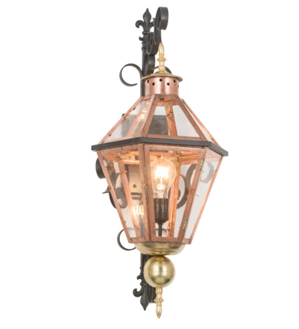 8676130 | 14"W Coppertop Wall Sconce