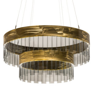 8678612 | 43" Wide Casino Ring Two Tier Pendant