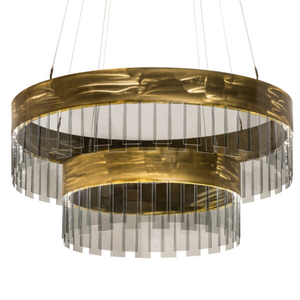 8678612 | 43" Wide Casino Ring Two Tier Pendant