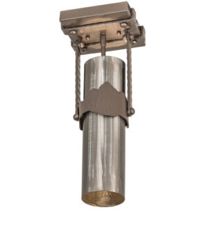 8678846 | 6.5" Square Iron Cylinder Flushmount