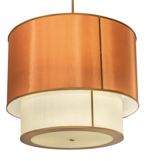8678891 | 40" Wide Simple Drum Two Tier Pendant