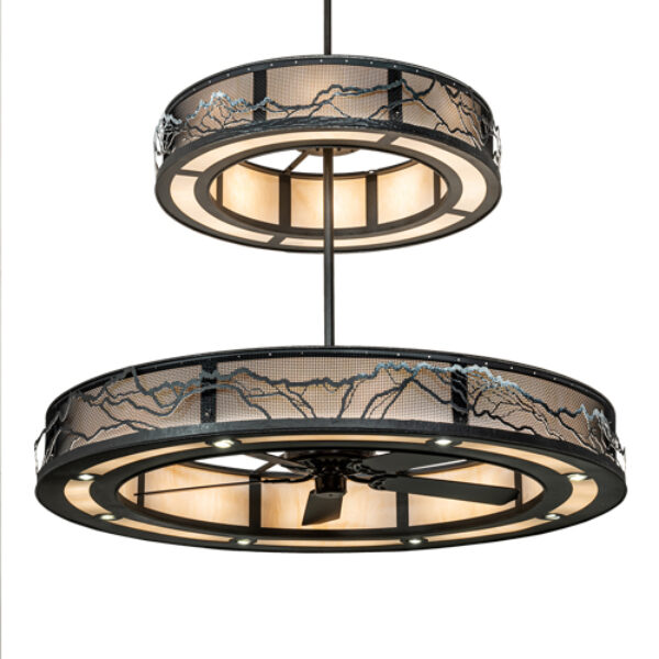 8678940 | 72" Wide Mesh Mountains Chandelier