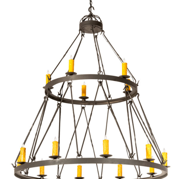 8678979 | 60" Wide Nathaniel 15 Light Two Tier Chandelier