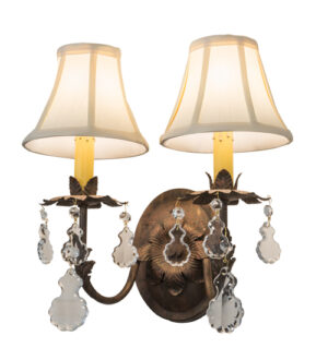 8679103 | 14" Wide CrystalDrops 2 Light Wall Sconce