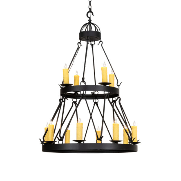 8679265 | 36" Wide Nathaniel 12 Light Two Tier Chandelier