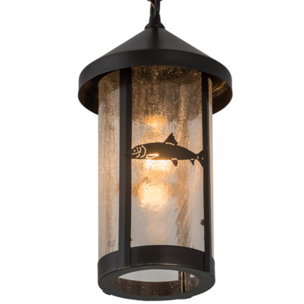 8676556 | 8" Wide Fish Hanging Lantern Pendant