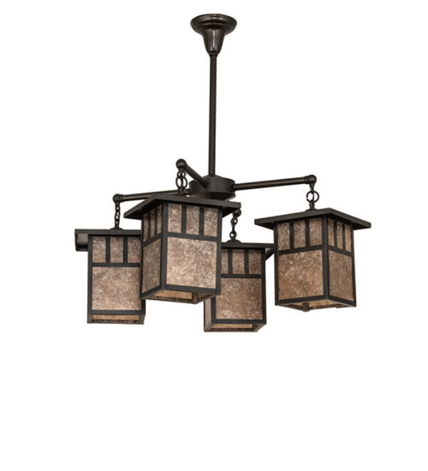 Rustic Chandel-air with Layered Lighting