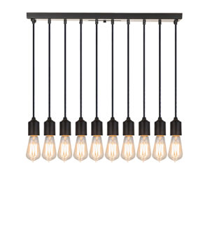 8680728 | 26" WIDE INDUSTRIAL CHIC 10 LIGHT OBLONG